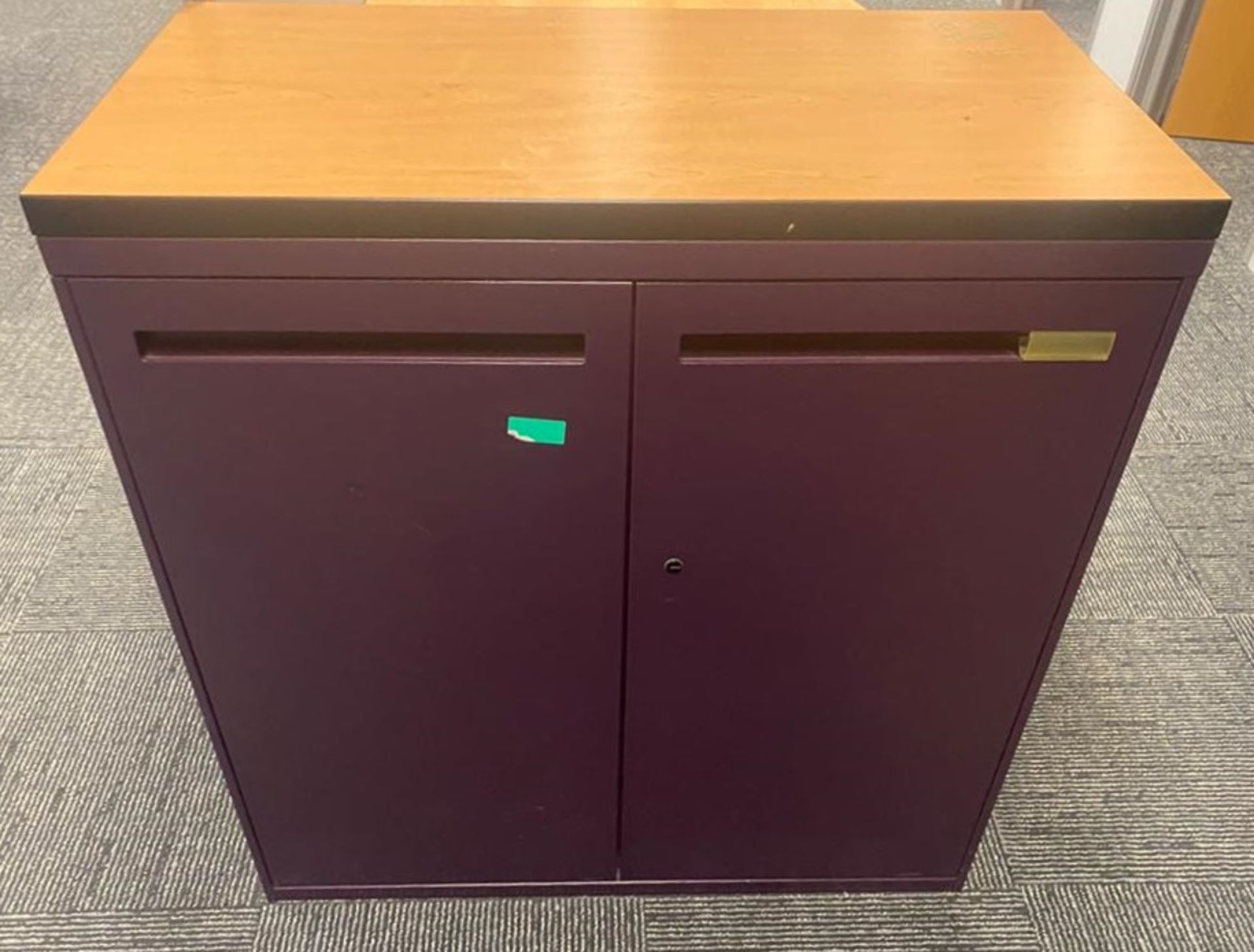 1 x Office Storage Cabinet For Files/Stationary - Features a Contemporary Purple Finish, - Image 3 of 3