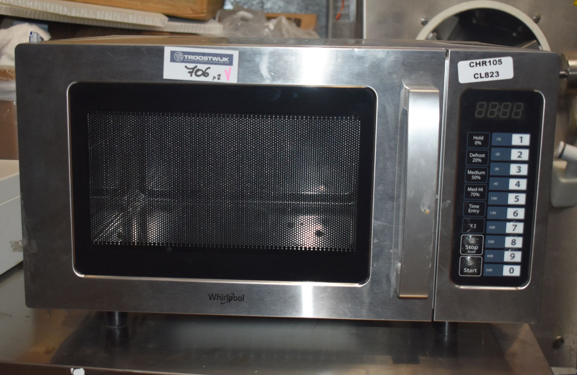 1 x Whirlpool Pro25IX 1000W Microwave - Image 2 of 7