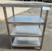 1 x 4 Tier Rack Stainless Steel Prep Table