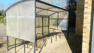 1 x Cycle Shelter and Bike Stands With a 10 Bike Capacity - Commercial Quality - Size: 430 x 210cms