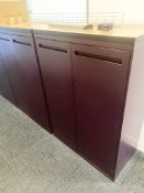 1 x Tall Office Storage Cabinet For Files/Stationary - Features a Contemporary Purple Finish