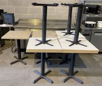 8 x Square Tables With Iron Bases - Approx 60 X 60 X 74Cm - Ref: FGN064 - CL834 - Essex,