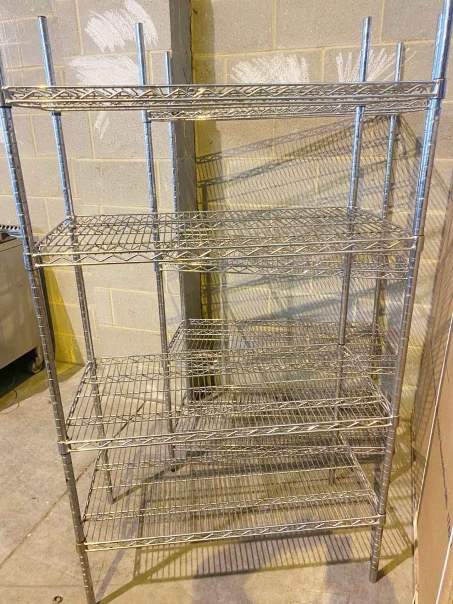 2 x Four Tier Wire Storage Shelves For Commercial Kitchens - Image 4 of 5