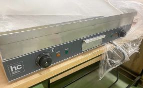 1 x HARRISON CARR Countertop Electric Flat Grill / Griddle 750mm - Model: HC-EG750 - New & Boxed
