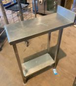 1 x Stainless Steel Infill Prep Table - 30cm Width