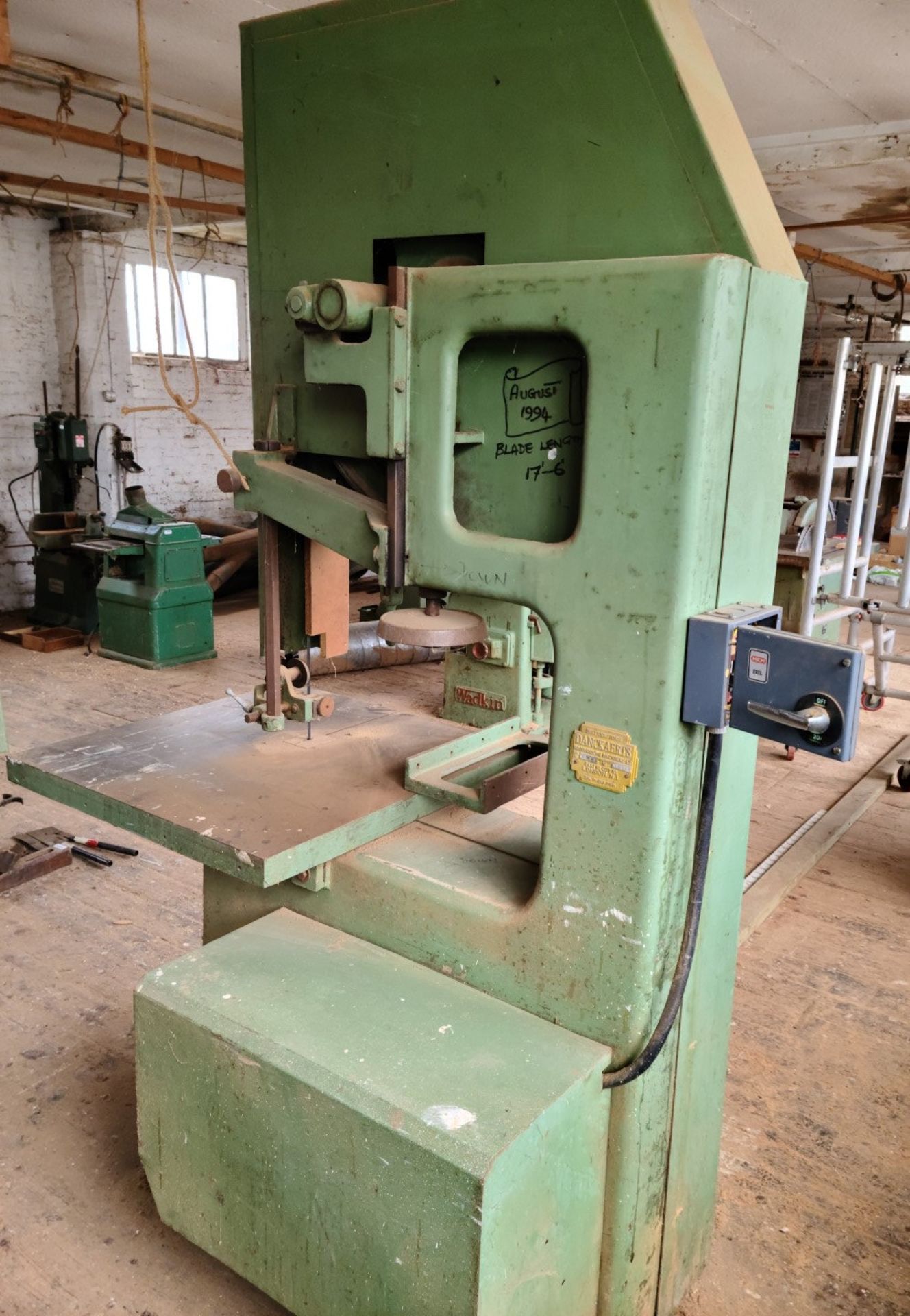 1 x Danckaert Band Saw - 5Ft Narrow Width - 3 Phase - Ref: CNT219 - CL846 - Location: Oxford OX2This - Image 10 of 22