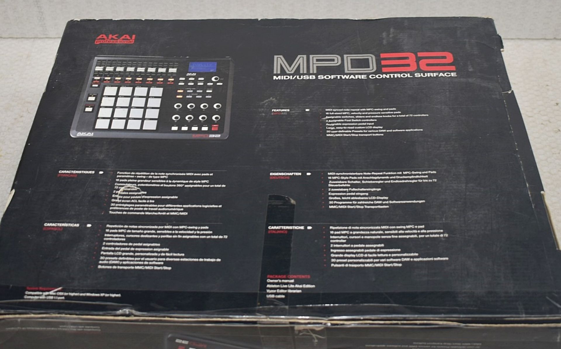 1 x AKAI Professional MPD32 USB/Midi MPC Pad Controller, Musicians and DJs - Ref: DS7606 ALT WH2 - - Image 9 of 10