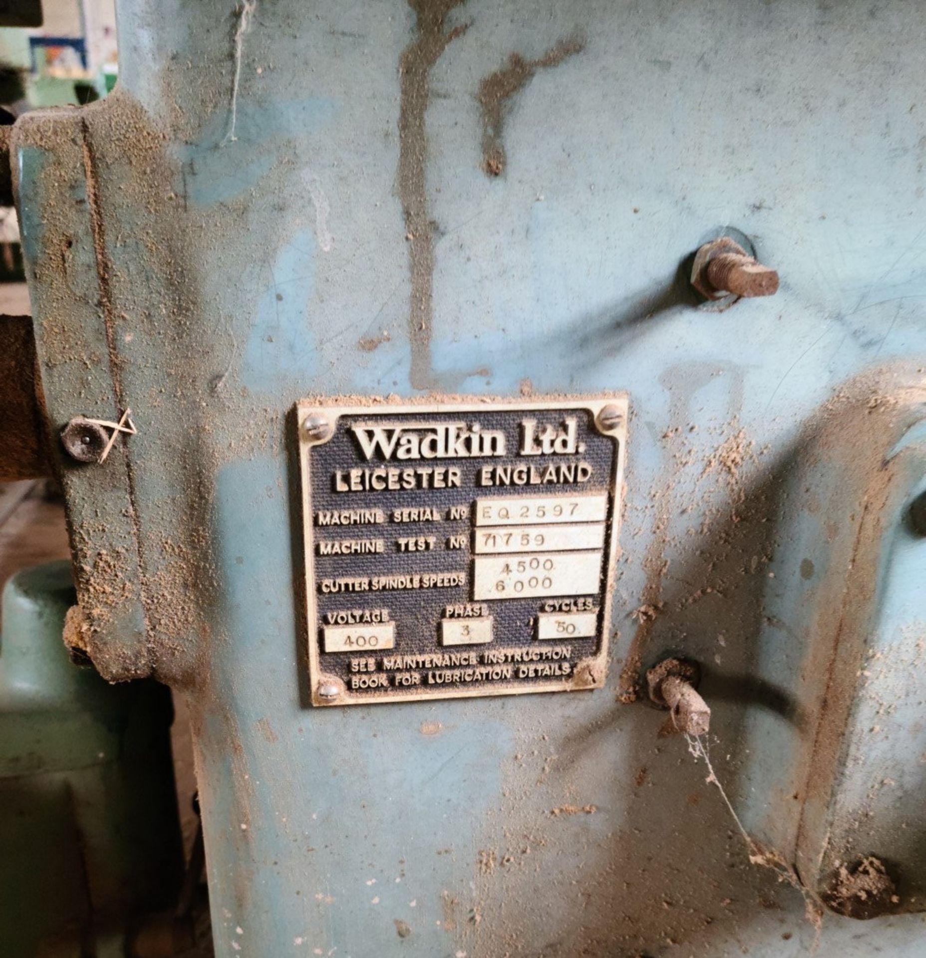 1 x Wadkin 3 Phase Eq2597 Spindle Moulder - Ref: CNT232 - CL846 - Location: Oxford OX2 - Image 6 of 25