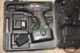 1 x Cordles18v Drill With Battery, Charger and Carry Case