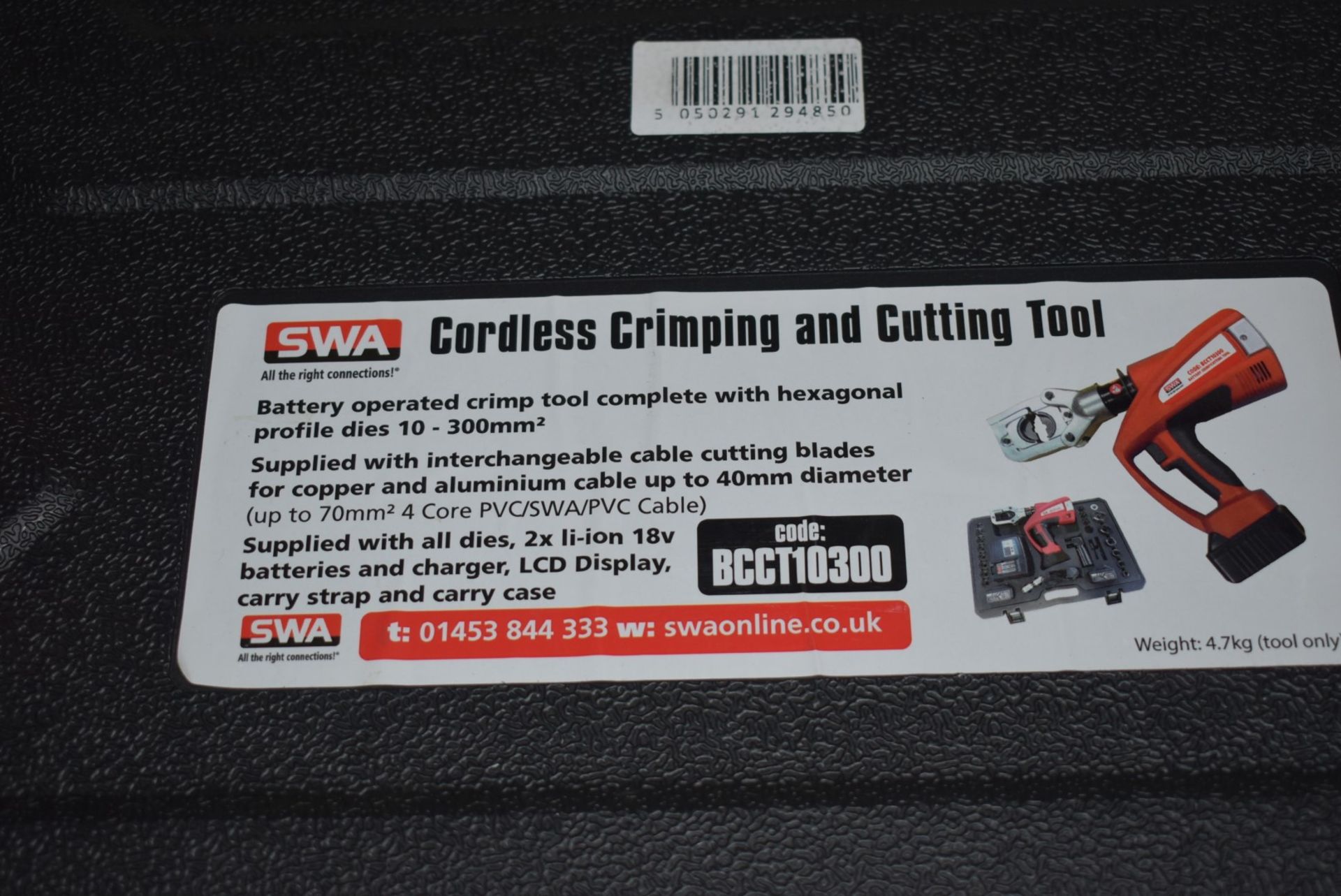 1 x SWA BCCT10300 Crimping & Cutting Tool 10-300mm2 - Original RRP £3,300 - Ref: DS7542 ALT - - Image 8 of 9