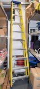 1 x Fibreglass Site Ladder With 9 Treads - Suitable - Indoor Use Only