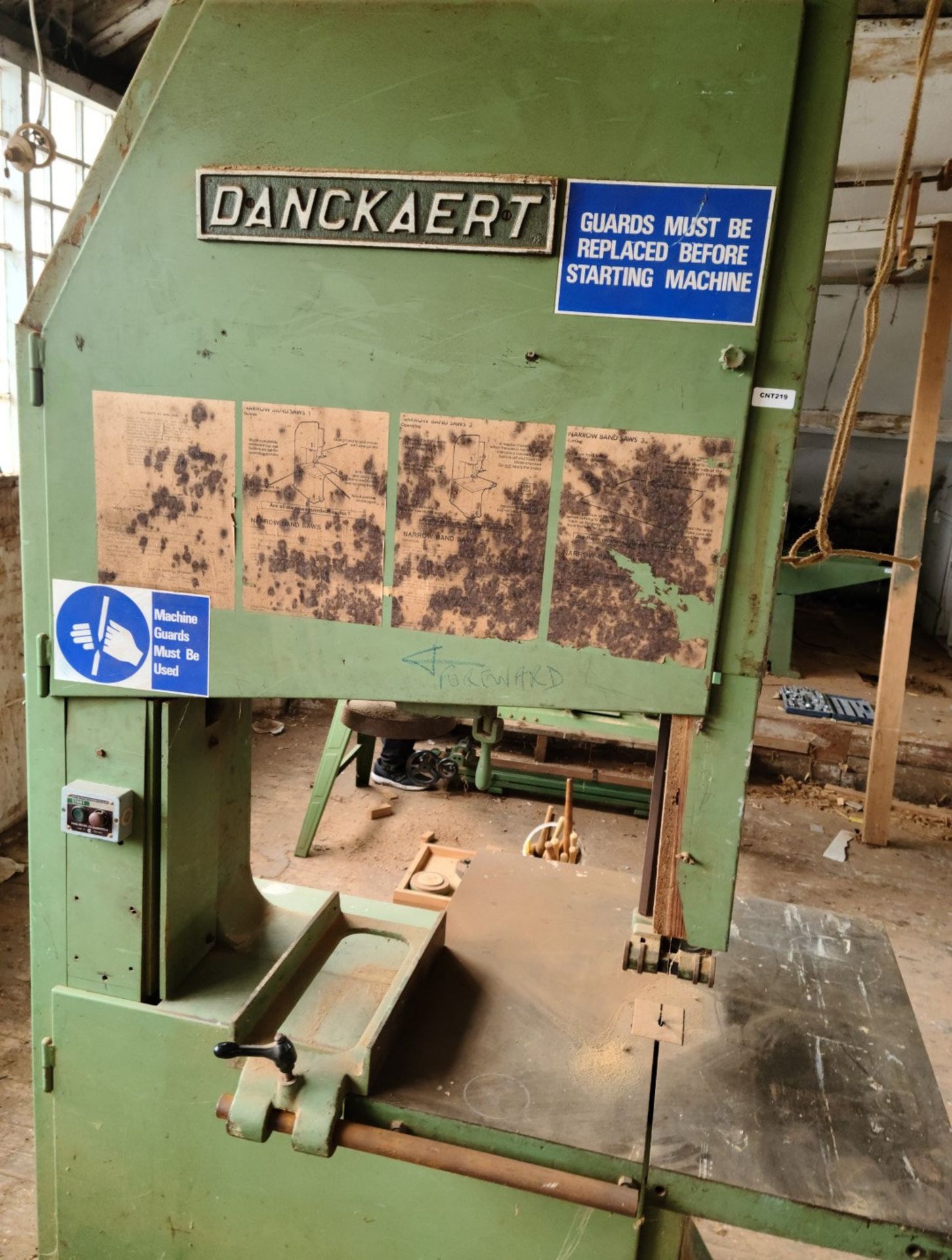 1 x Danckaert Band Saw - 5Ft Narrow Width - 3 Phase - Ref: CNT219 - CL846 - Location: Oxford OX2This - Image 2 of 22
