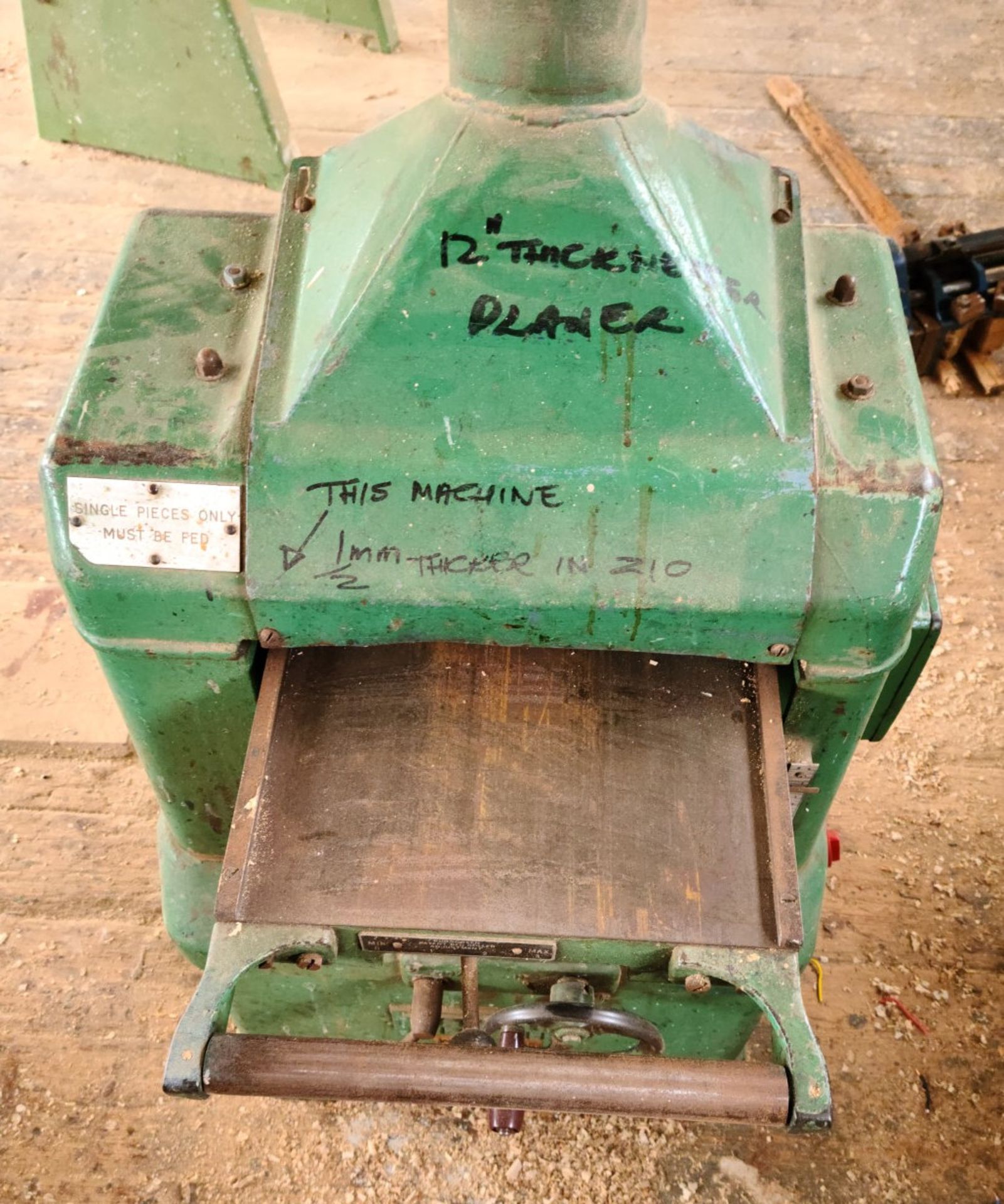 1 x Wadkin 12" Planer - Ref: CNT230 - CL846 - Location: Oxford OX2This lot is from a recently closed - Image 3 of 13