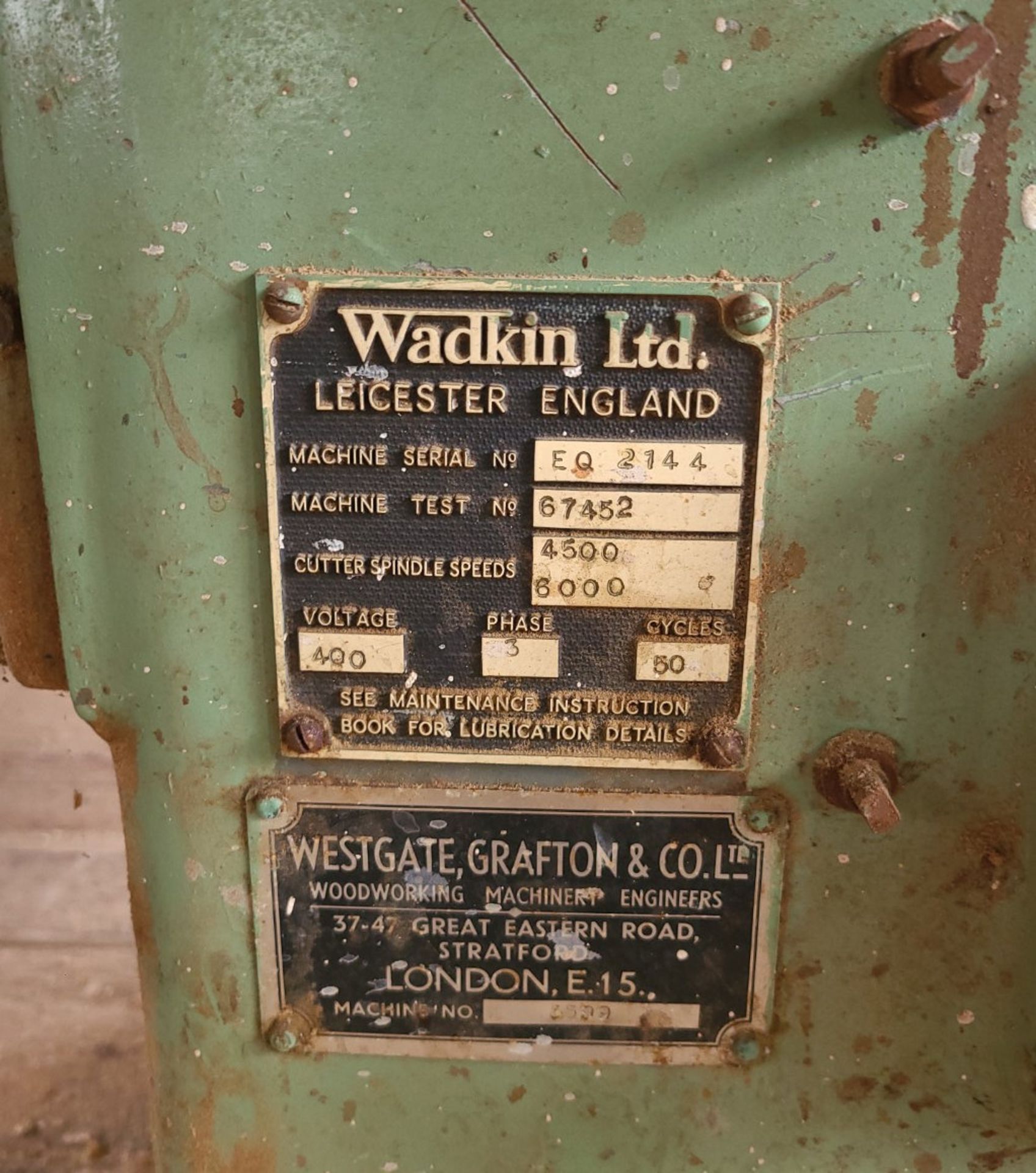 1 x Wadkin Bursgreen 6Ft Spindle Moulder - 3 Phase - Ref: CNT216 - CL846 - Location: Oxford - Image 11 of 20