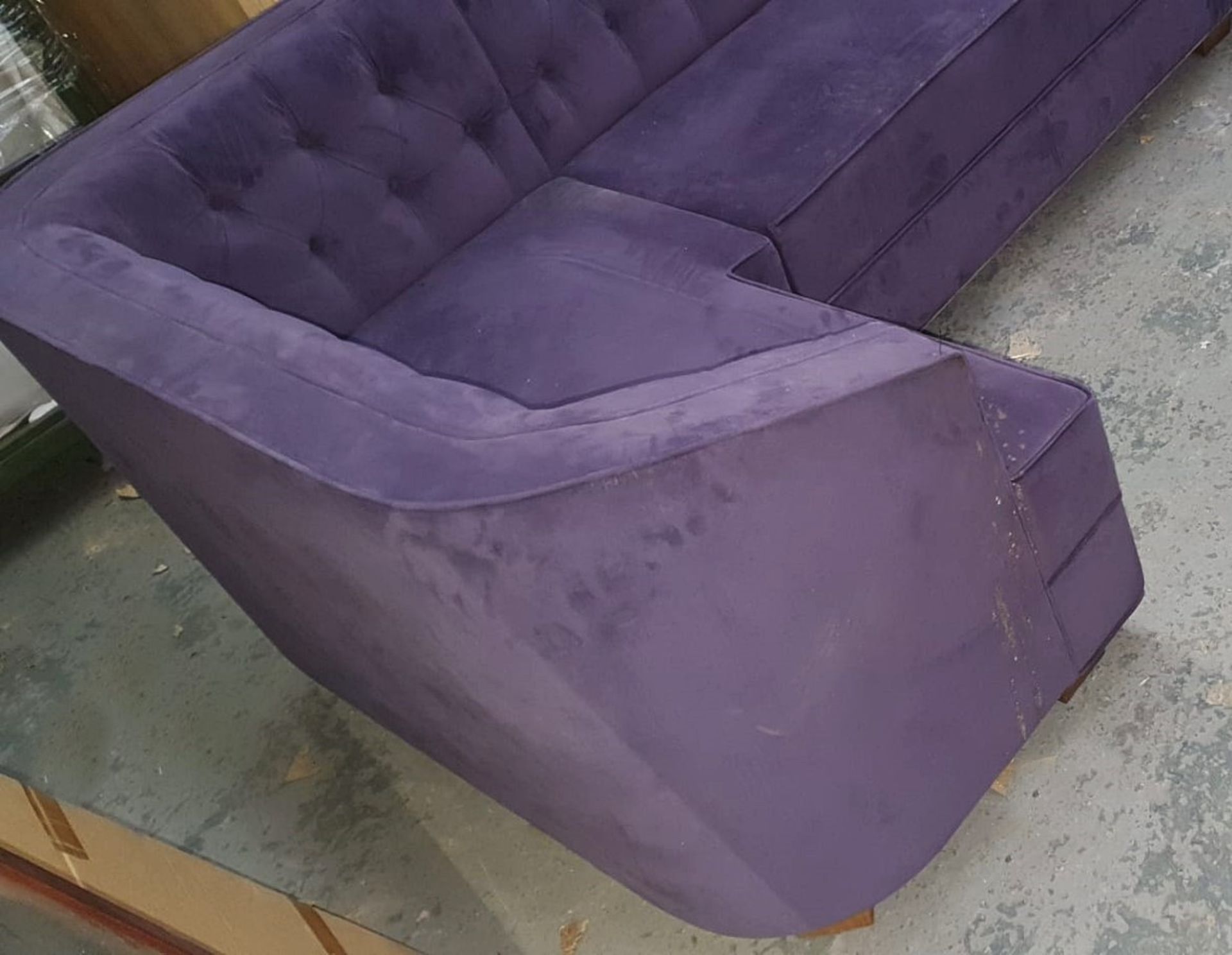 5.2-Metres Of Commercial Sofa Seating, Upholstered In A Premium Purple Fabric - Ref: G/IT - CL815 - Image 5 of 6