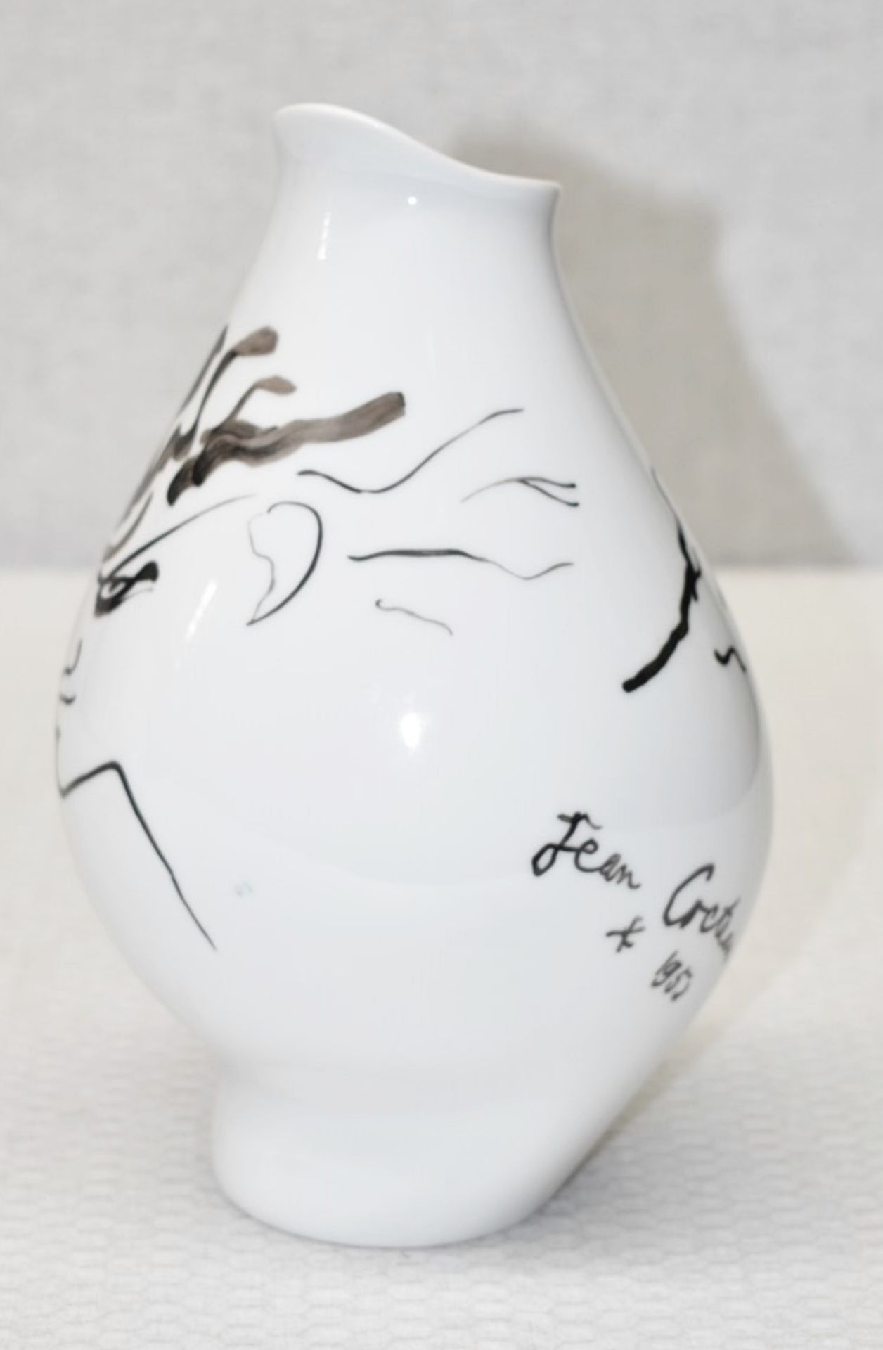 1 x JEAN COCTEAU / ROSENTHAL 'Tetes Face' Sculptural Glazed Porcelain Art Vase, 24cm - Circa 1970 - Image 5 of 9