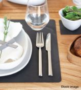 Set of 4 x LIND DNA 'Nupo' Leather Curved Table Mats, In Black - Original Price £72.95