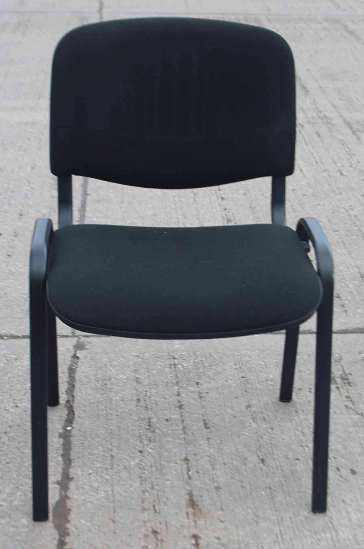 6 x Standard Office Chairs With Cushioned Backs & Seats In Black - Models Vary - Recently - Image 4 of 5