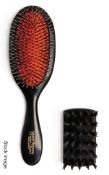 1 x MASON PEARSON Boar & Nylon Bristle Handy Hairbrush with Cleaning Brush - Original Price £83.00