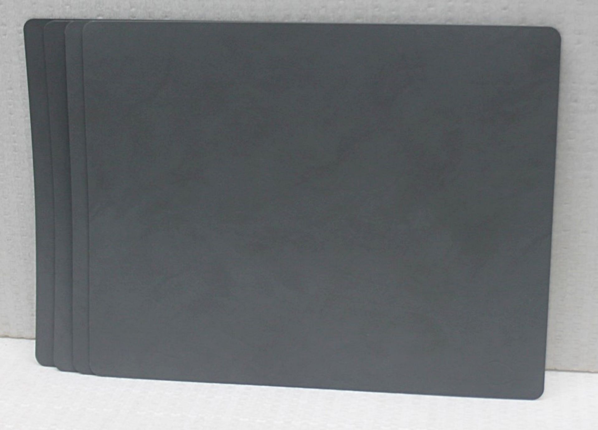 Set of 4 x LIND DNA 'Nupo' Leather Curved Table Mats, In Black - Original Price £72.95 - Image 2 of 5
