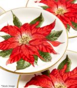 Set Of 4 x HALCYON DAYS 'Parterre' Fine Bone China Coasters - Original Price £95.00 - Boxed Stock