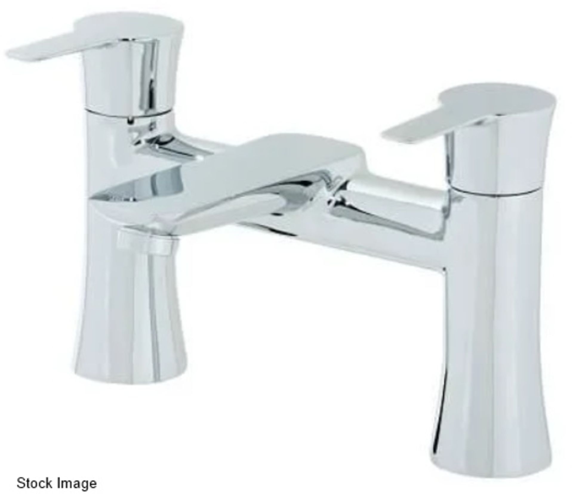 1 x CASSELLIE 'Pedras' Deck Mounted Bath Filler Tap In Chrome - Ref: PED003 - New & Boxed Stock -