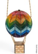 1 x JUDITH LEIBER 'Rainbow' Designer Crystal-embellished Hot Air Balloon Clutch Bag - RRP £5,025