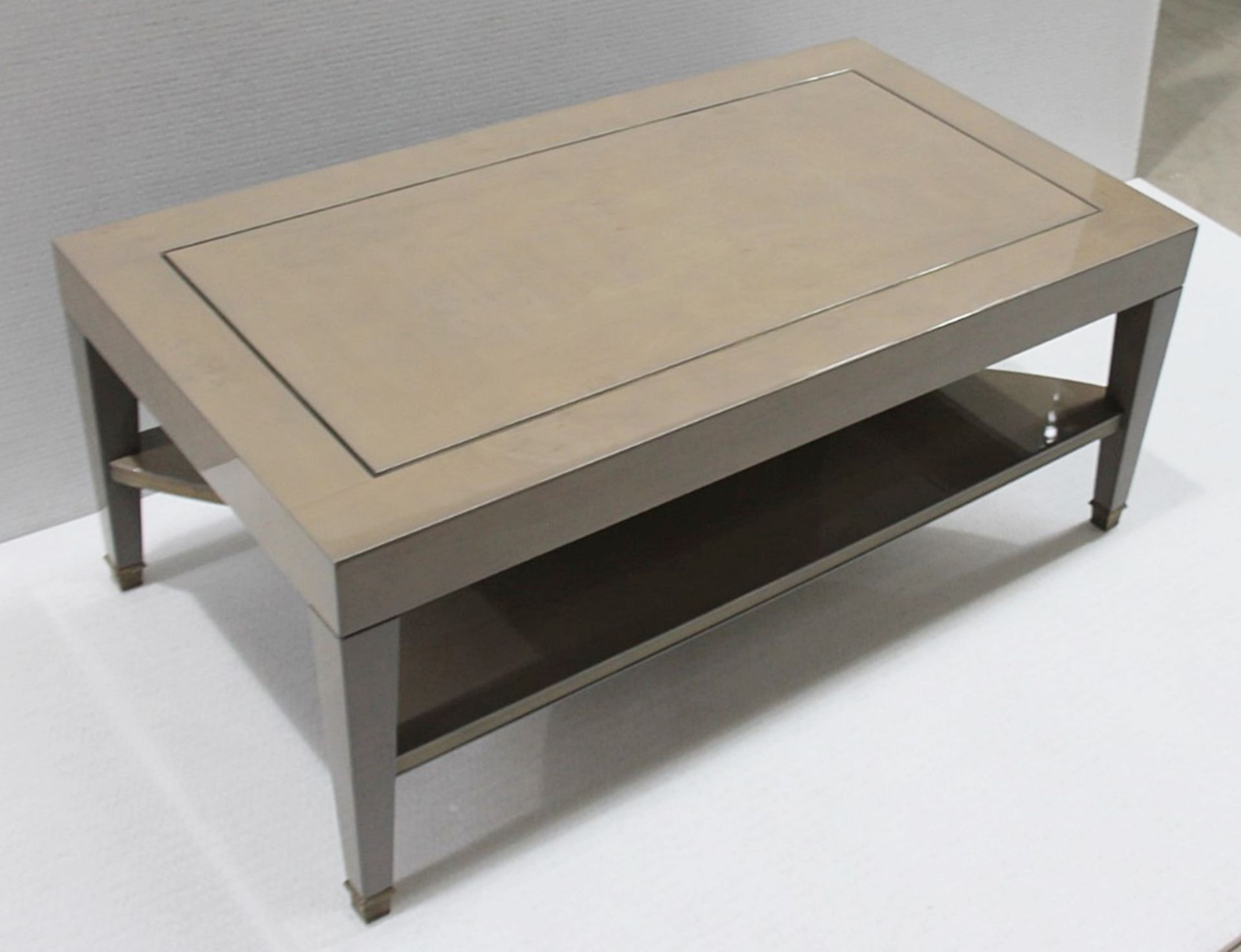 1 x JUSTIN VAN BREDA 'Legacy Alexander' Designer Lacquered Coffee Table With Undershelf - RRP £5,000 - Image 5 of 9
