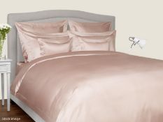 1 x GINGERLILY Luxury Silk Super King Fitted Sheet In Rose Pink - 180x200 - Original Price £389.00