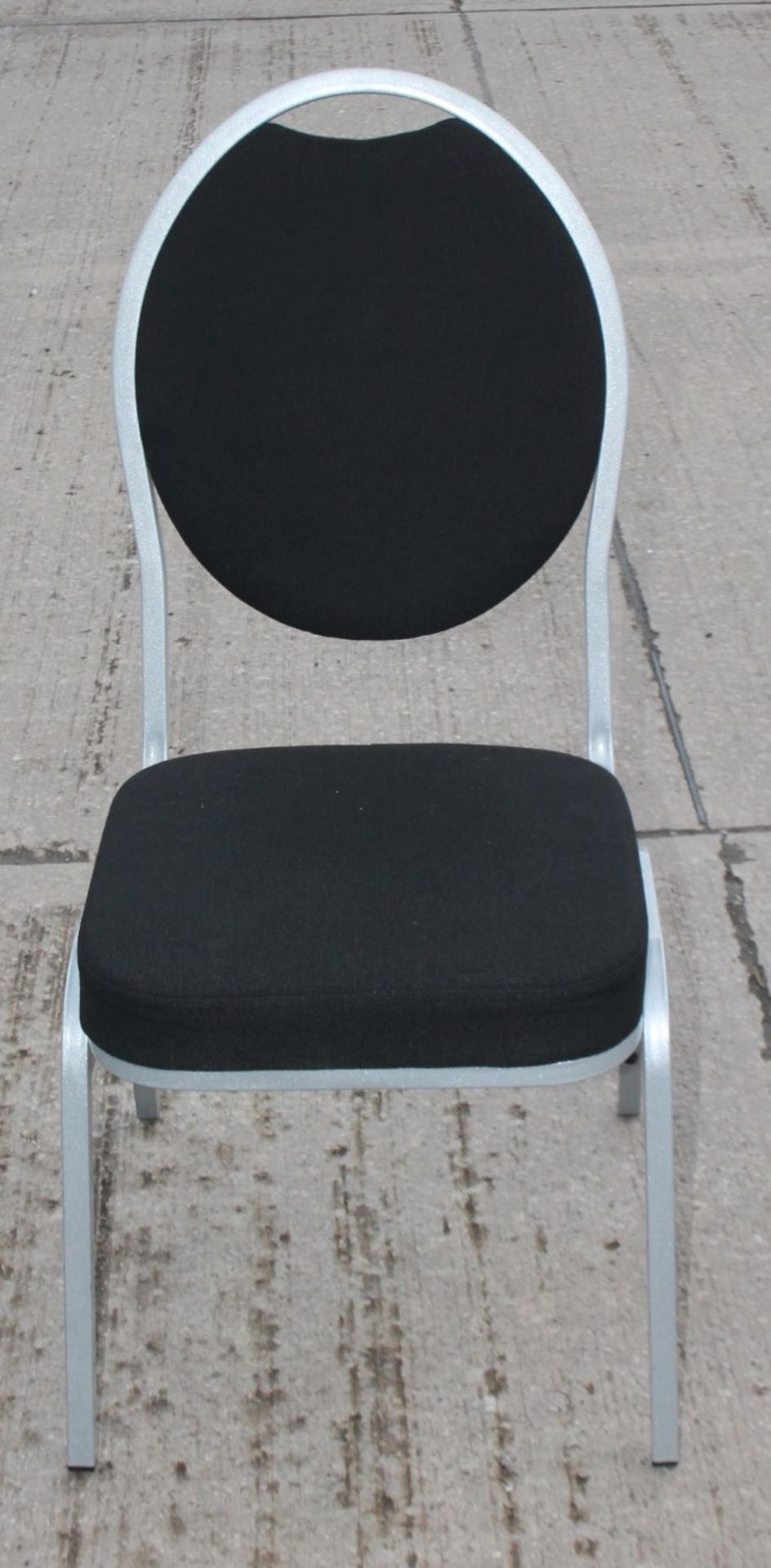 7 x Chairs In Silver With Black Cushions - Recently Relocated From An Exclusive Property - Ref: