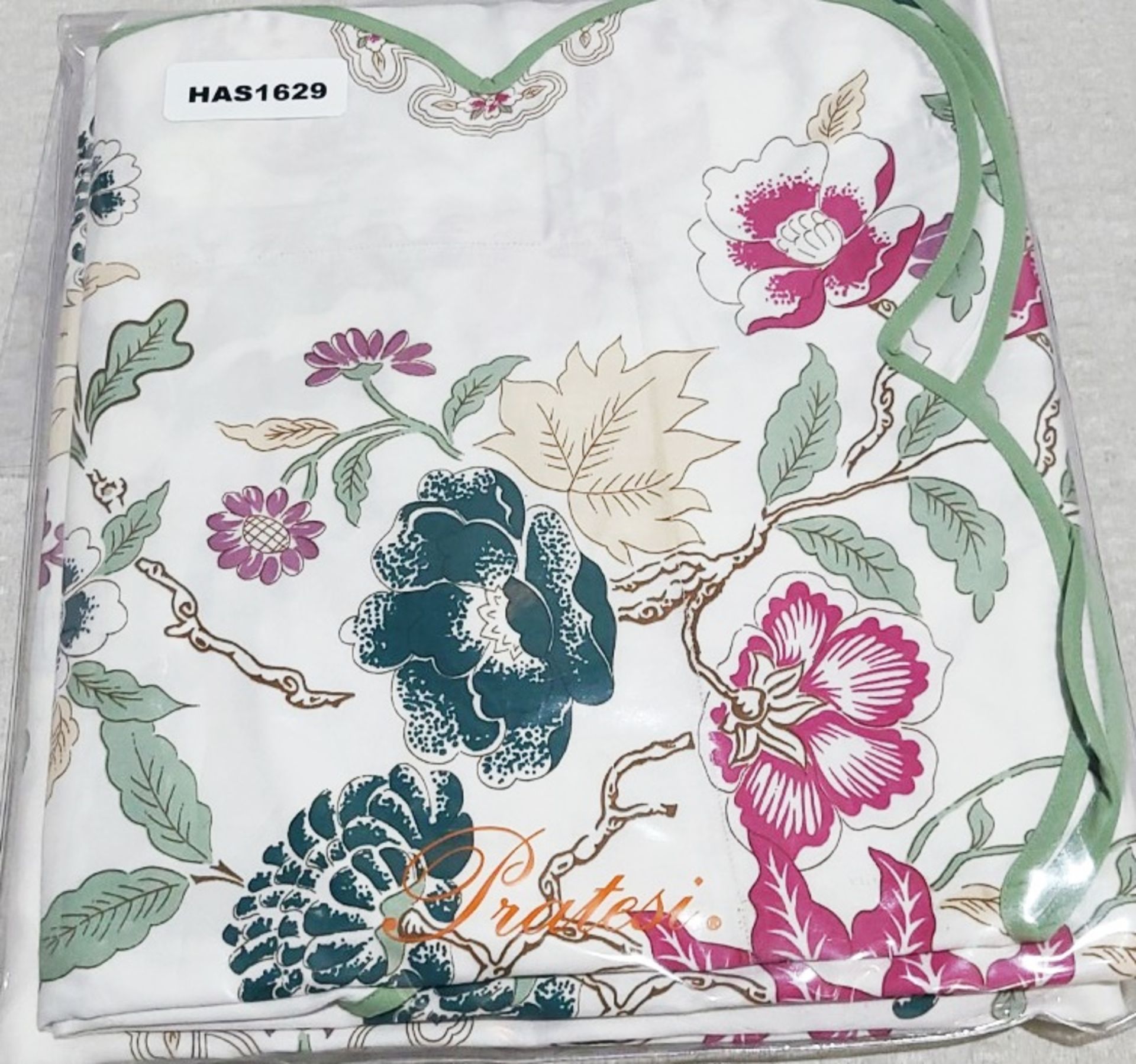 Set Of 2 x PRATESI Magenta & Green Cina Floral Print Shams (50x75cm) - Image 4 of 5