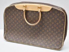 1 x LOUIS VUITTON Monogram Luxury Weekend 2-Compartment Travel Bag In Brown Leather