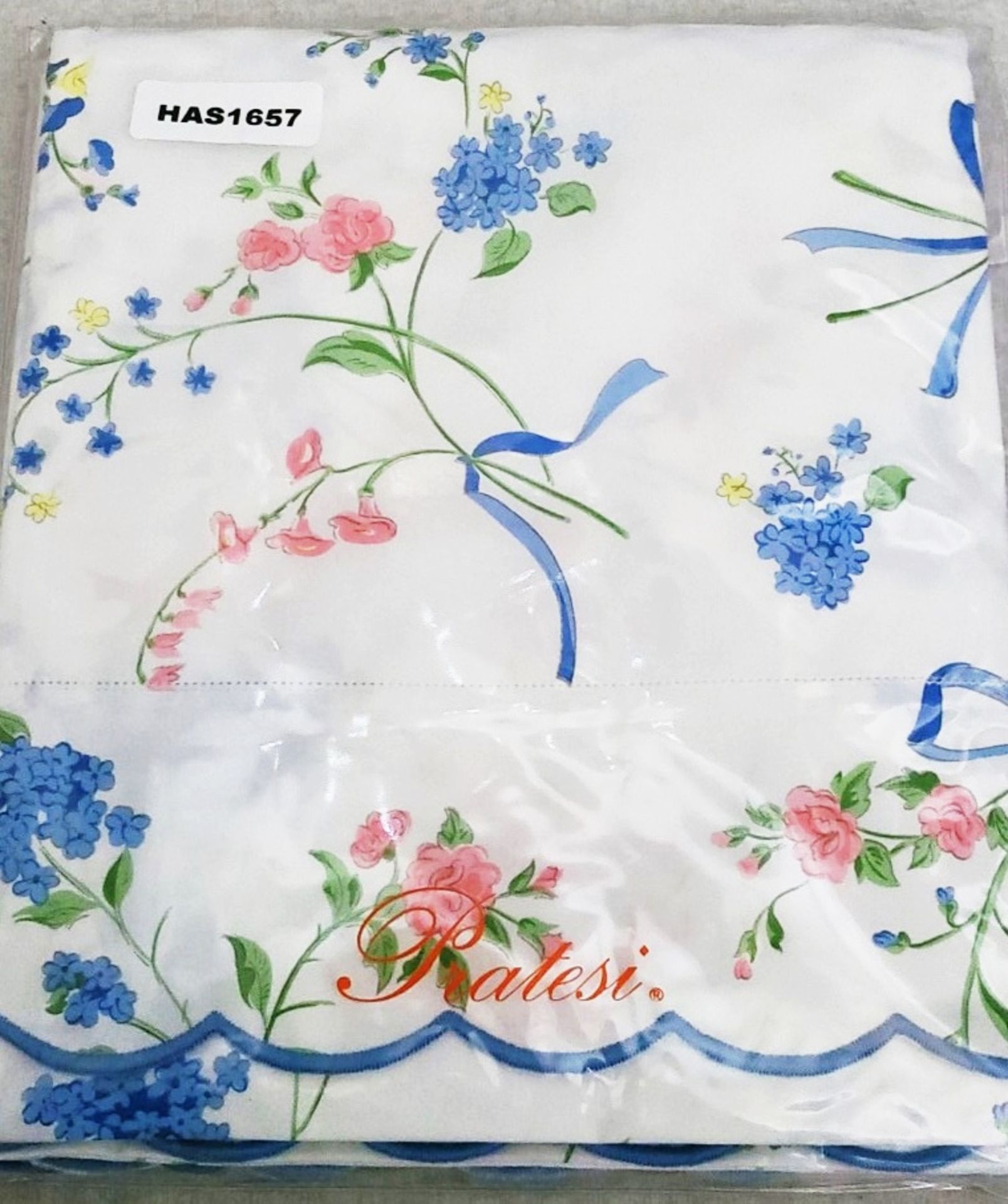 Set Of 2 x PRATESI 'Cina' Floral Print Luxurious Italian Made W/ Egyptian Cotton Sham 65x65cm - Image 3 of 4