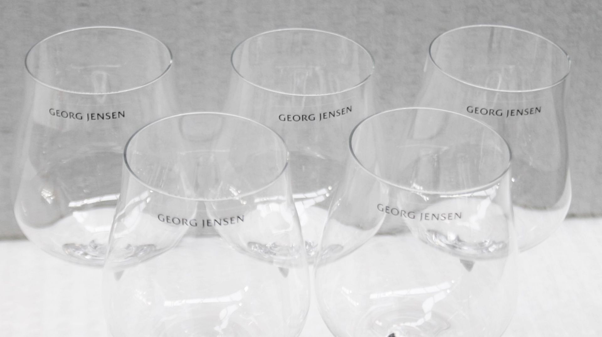 5 x GEORG JENSEN 'Sky' Crystal White Wine Glass - Ref: 6864831/HAS2157/WH2-C5/02-23-1 - CL987 - - Image 5 of 8