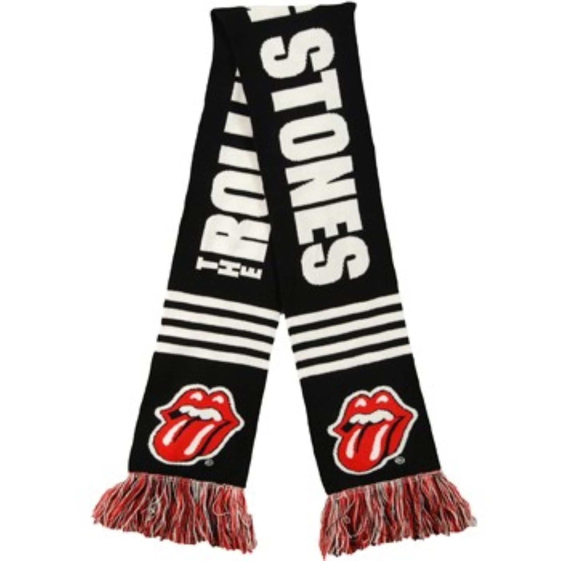 1 x Rolling Stones Scarf - Classic Tongue and Logo Design - Officially Licensed Merchandise - New &