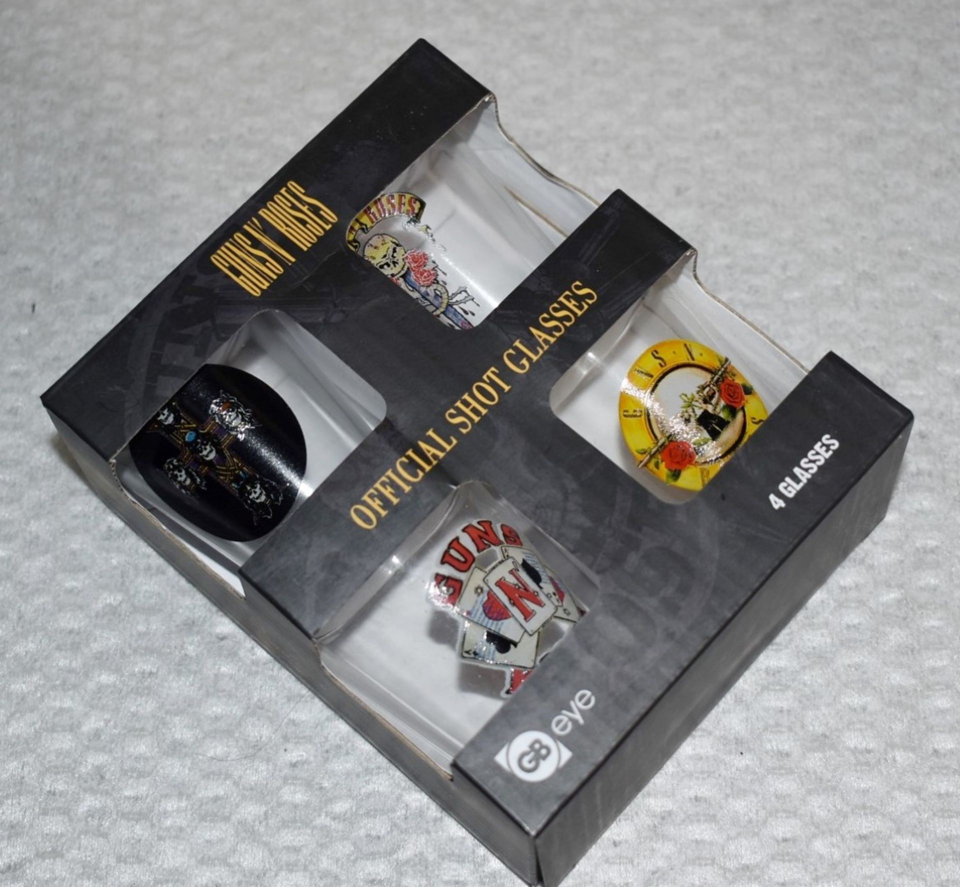 2 x Sets of Official Guns n Roses Shot Glass Gift Packs - Each Pack Contains 4 x 1oz Shot Glasses - - Image 4 of 5