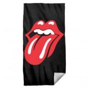1 x Rolling Stones Beach Towel With The Classic Tongue Logo - Officially Licensed Merchandise - New