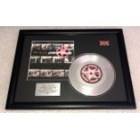 1 x The Clash 'Londons Calling' Silver 7 Inch Vinyl - Mounted and Presented in Black Frame - Ref: