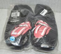 1 x Pair of Rolling Stones Slippers - Officially Licensed Merchandise by Bravado - Size: Large -