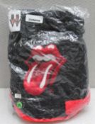 1 x Rolling Stones Children's Bathrobe - Size: Medium - Features the Iconic Tongue and Lips Logo on