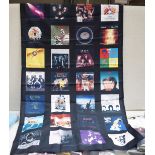 1 x Queen Freddie Mercury Discography Album Cover Textile Fabric Poster Flag - Size: 104 x 70 cms -