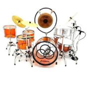 1 x Led Zeppelin Super Trinity Miniature Drum Kit - Hand Made - Officially Licensed Merchandise -