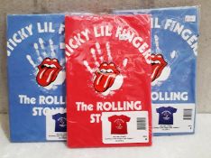 3 x THE ROLLING STONES Various Designs and Sizes Short Sleeve Baby and Kid's T-Shirts - Sizes: 6