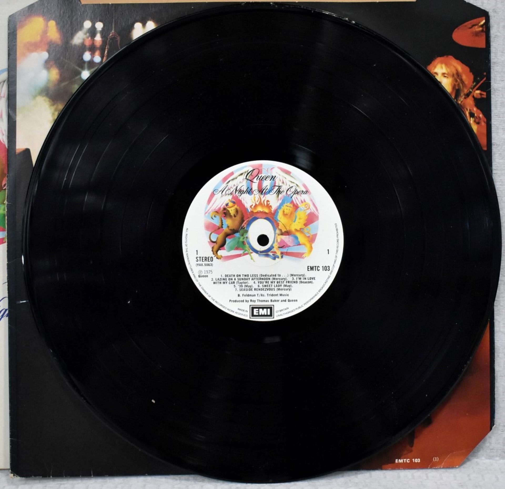 1 x QUEEN A Night At The Opera LP by EMI Records 1975 2 Sided 12 Inch Vinyl with Lyrics - Ref: - Image 16 of 21