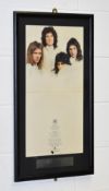 1 x Authentic QUEEN Autographs With COA - Queen Album Cover Signed By Freddie Mercury, Brian May,
