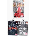 3 x DEF LEPPARD Various Designs Short Sleeve Ladies T-Shirts - Size: Extra Large - Officially