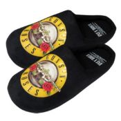 1 x Pair of Guns n Roses Men's Slippers - Officially Licensed Merchandise by Bravado - Size: