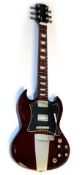 1 x Miniature Hand Made Guitar - ACDC Angus Young Gibson SG - New & Unused - RRP £35 - Boxed With