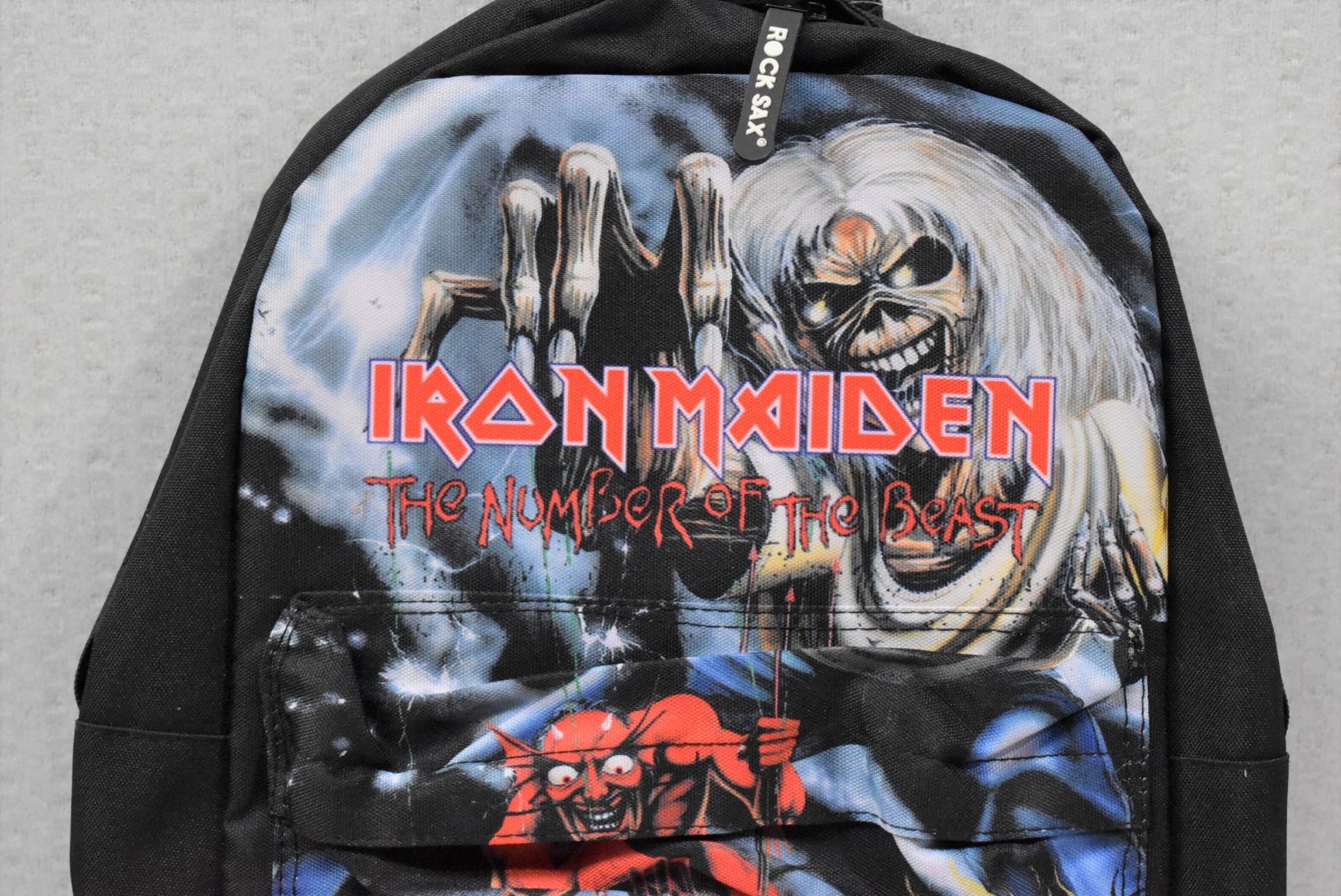 1 x Iron Maiden Number Of The Beast Backpack Bag by Rock Sax - Officially Licensed Merchandise - - Image 3 of 5