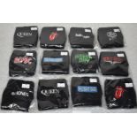 12 x Sweatbands Featuring Queen, Rolling Stones, Ramones, Guns N Roses, Greenday and More -